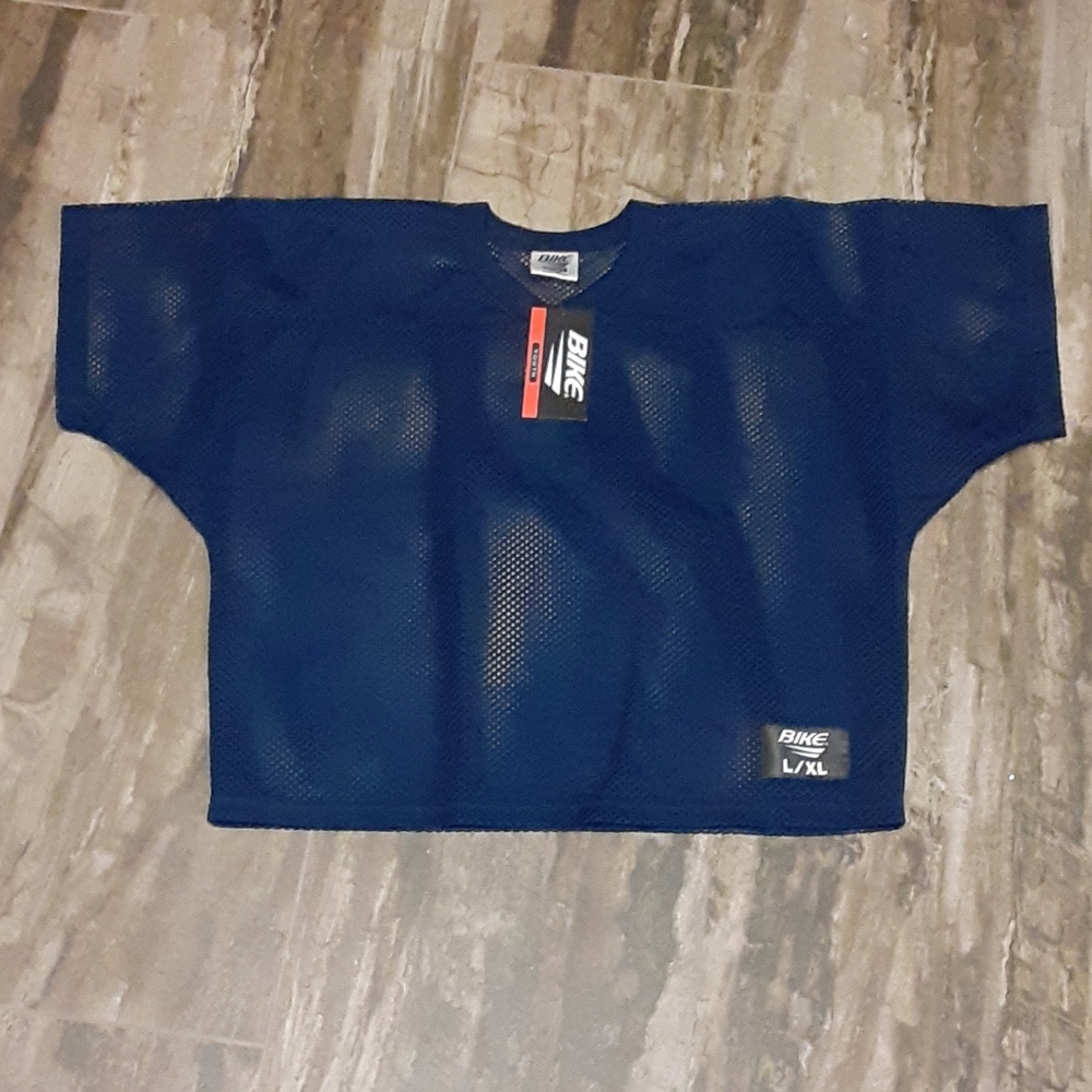 Boys Size L/XL Navy Blue Mesh Football Jersey (Size 16–22) – New with Tags